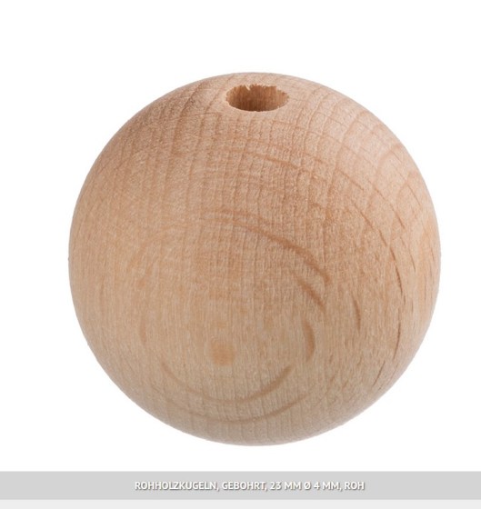 Rohholzkugeln gebohrt D=23, 4mm, 50 Stück1